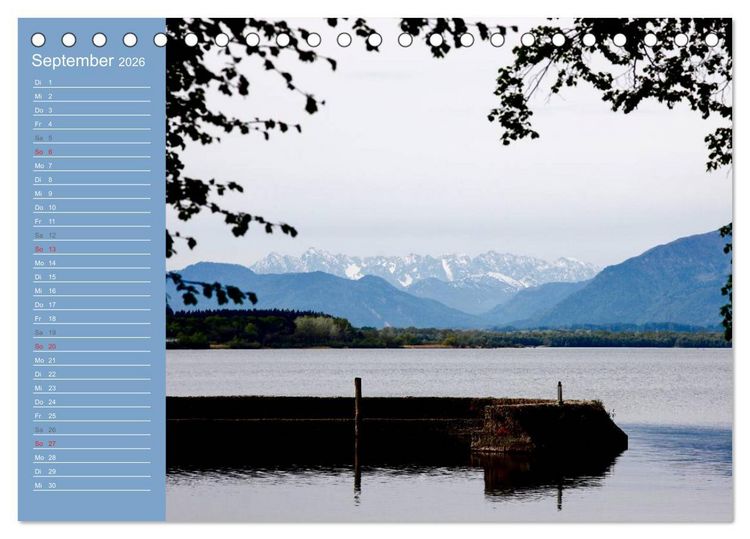 Produktbild: Am sch&ouml;nen Chiemsee (Tischkalender 2026 DIN A5 quer), CALVENDO Monatskalender