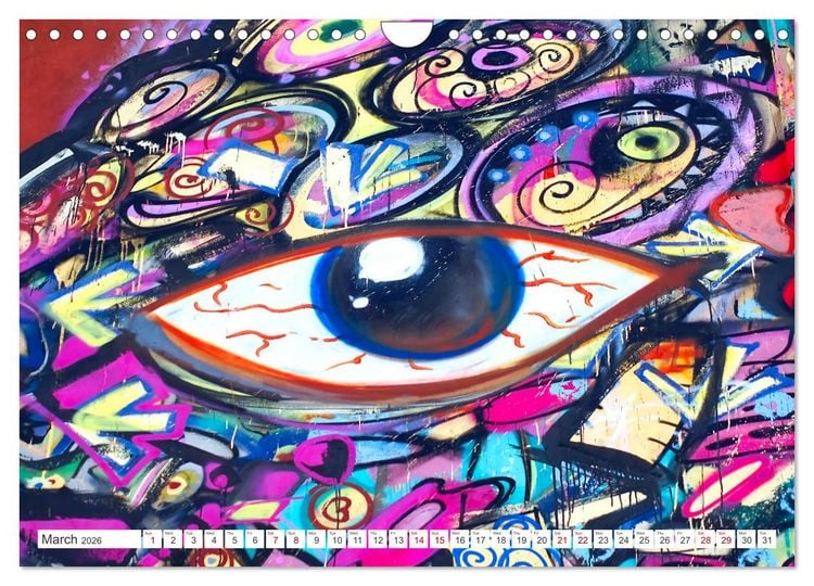 Produktbild: Graffiti art all over the world (Wall Calendar 2026 DIN A4 landscape), CALVENDO 12 Month Wall Calendar
