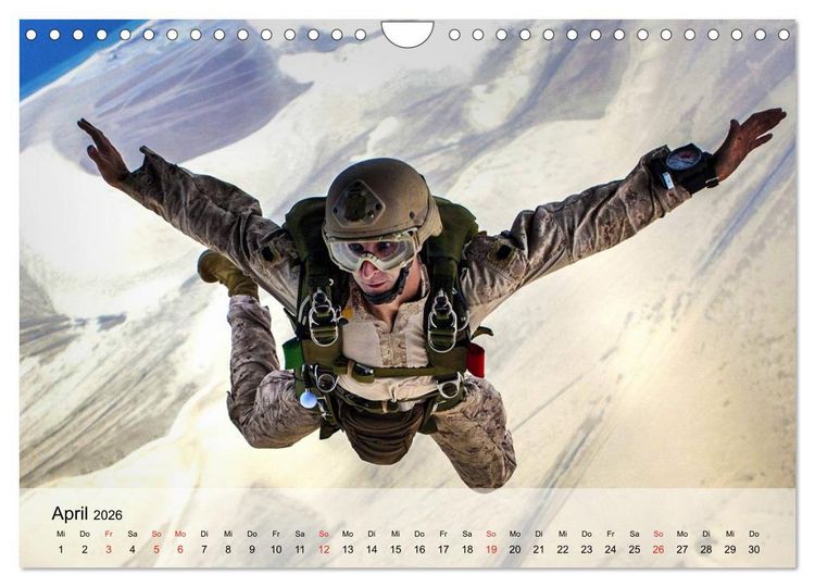 Produktbild: Fallschirmspringer. Absprung der U.S. Navy Seals (Wandkalender 2026 DIN A4 quer), CALVENDO Monatskalender