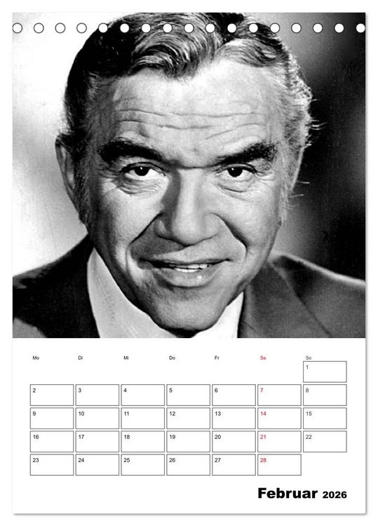 Produktbild: Leinwandhelden. Unvergessene Filmstars (Tischkalender 2026 DIN A5 hoch), CALVENDO Monatskalender