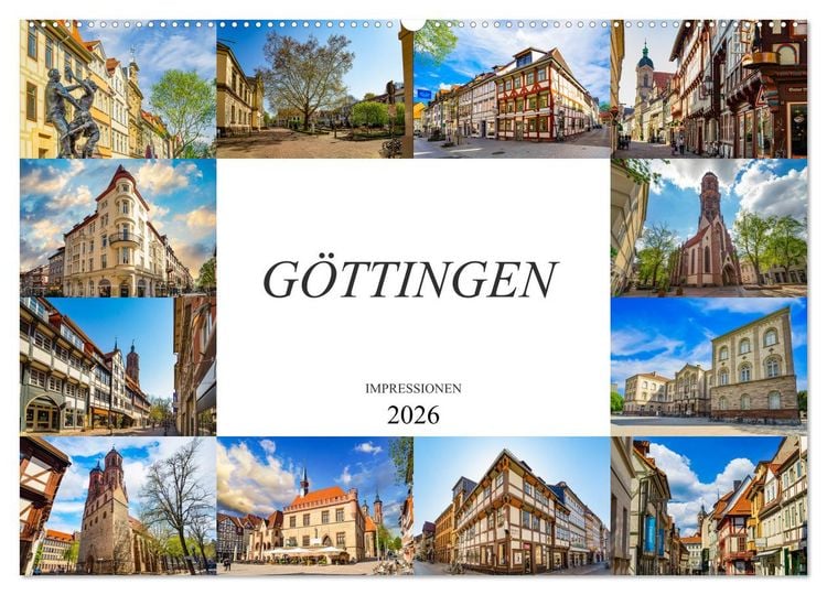 Produktbild: G&ouml;ttingen Impressionen (Wandkalender 2026 DIN A2 quer), CALVENDO Monatskalender