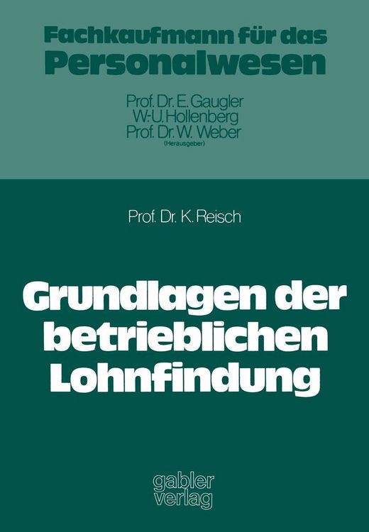 Produktbild: Grundlagen der betrieblichen Lohnfindung