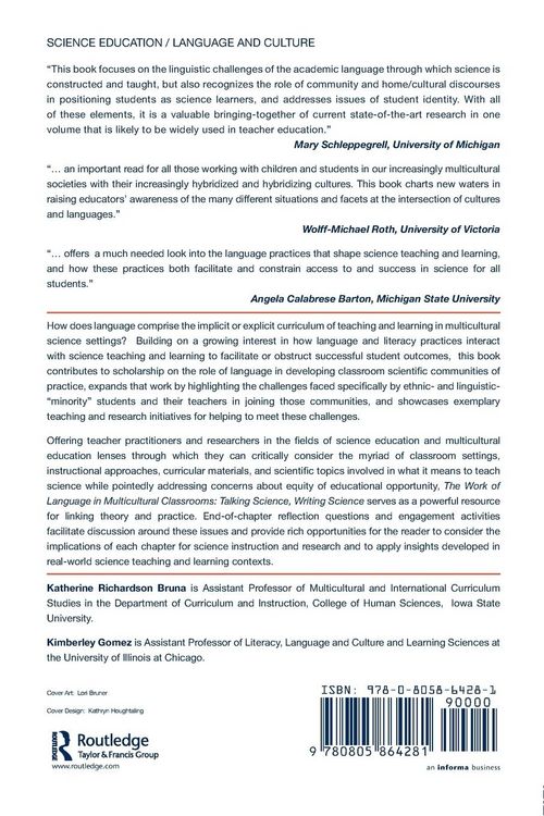 Produktbild: The Work of Language in Multicultural Classrooms