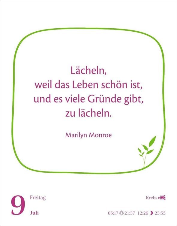 Produktbild: Heute ist dein Tag! Tagesabrei&szlig;kalender 2027 - 313 positive Zitate f&uuml;r 2027