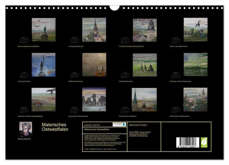 Produktbild: Malerisches Ostwestfalen (Wandkalender 2026 DIN A3 quer), CALVENDO Monatskalender