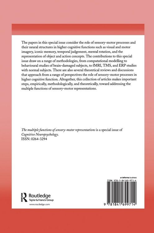 Produktbild: The Multiple Functions of Sensory-Motor Representations