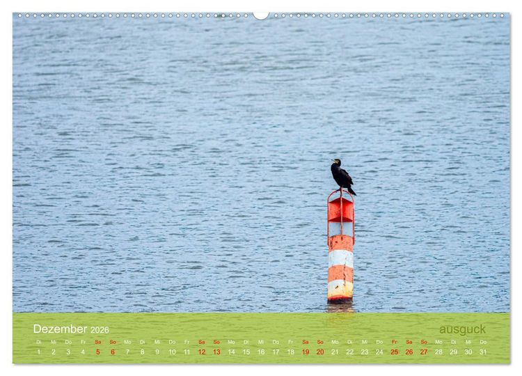 Produktbild: der elbestrom natur (hochwertiger Premium Wandkalender 2026 DIN A2 quer), Kunstdruck in Hochglanz