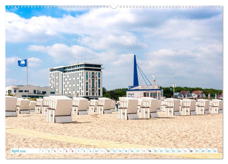 Produktbild: Warnem&uuml;nde - Sommer, Sonne und Sand im Schuh (Wandkalender 2026 DIN A2 quer), CALVENDO Monatskalender