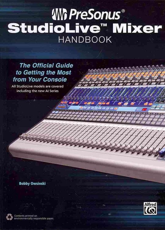 Produktbild: Owsinski, B: PreSonus StudioLive Mixer Handbook