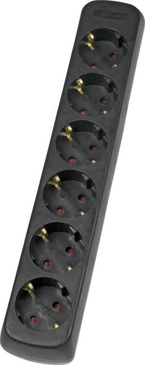 Produktbild: AS Schwabe 11712 Steckdosenleiste Schwarz ohne Stecker 1St.