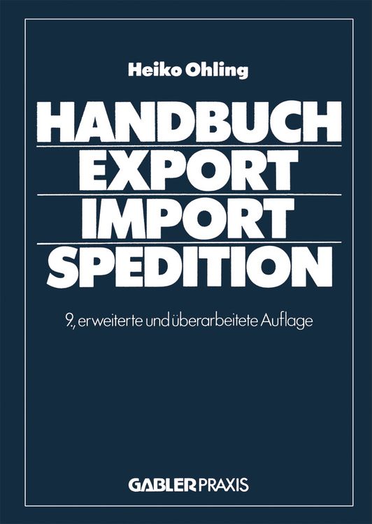 Produktbild: Handbuch Export &mdash; Import &mdash; Spedition