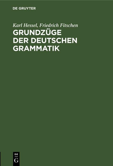Produktbild: Grundz&uuml;ge der deutschen Grammatik