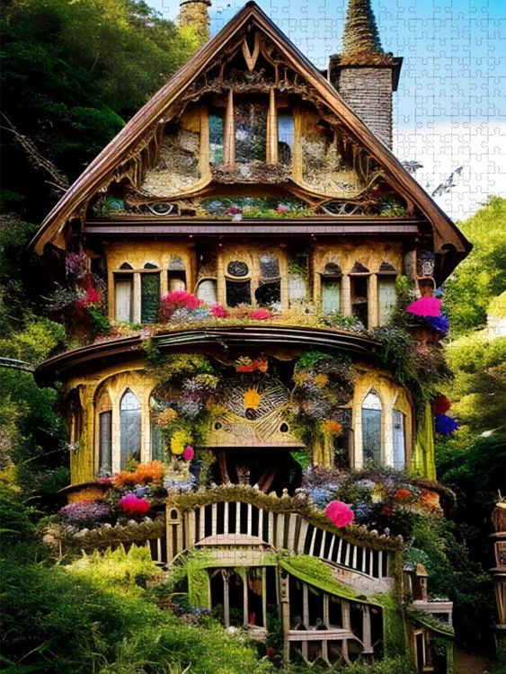 Produktbild: CALVENDO Puzzle Waldvilla II | 1000 Teile Lege-Gr&ouml;&szlig;e 64x48cm Foto-Puzzle f&uuml;r gl&uuml;ckliche Stunden