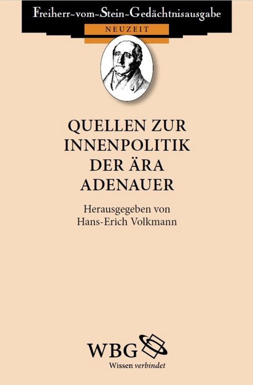 Produktbild: Quellen zur Innenpolitik der &Auml;ra Adenauer