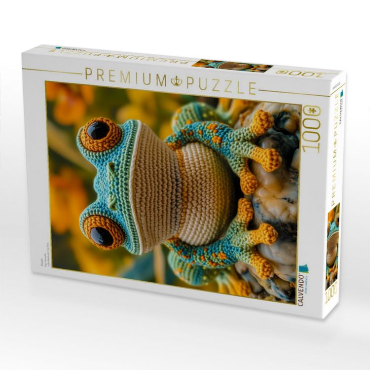 Produktbild: CALVENDO Puzzle Frosch | 1000 Teile Lege-Gr&ouml;&szlig;e 64x48cm Foto-Puzzle f&uuml;r gl&uuml;ckliche Stunden