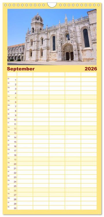 Produktbild: Familienplaner 2026 - Portugal mit 5 Spalten (Wandkalender, 21 x 45 cm) CALVENDO