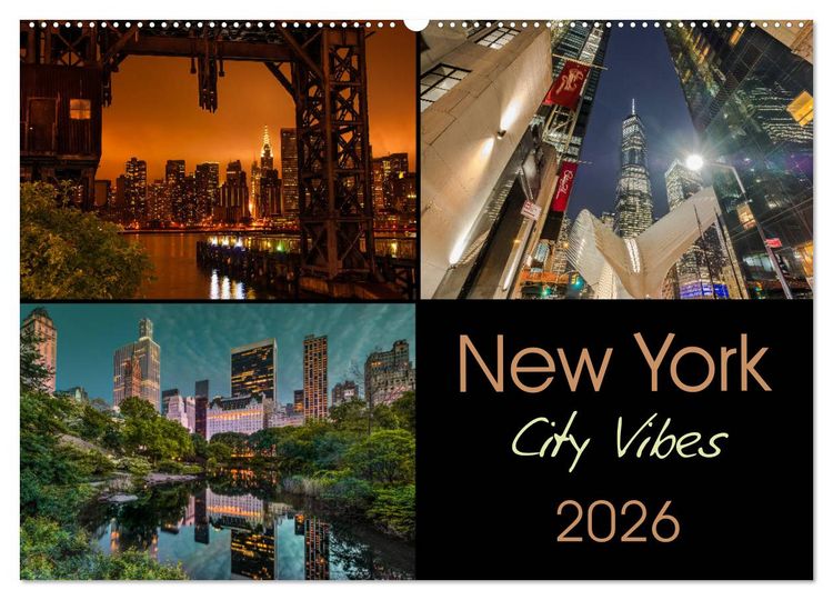 Produktbild: New York City Vibes (Wandkalender 2026 DIN A2 quer), CALVENDO Monatskalender