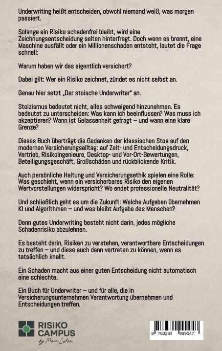 Produktbild: Der stoische Undwriter