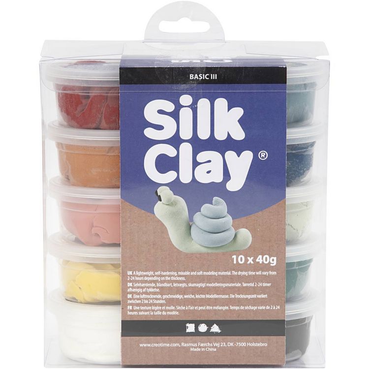 Produktbild: Creativ Company Silk Clay&reg;, sanfte, dezente Farben, 10x40 g
