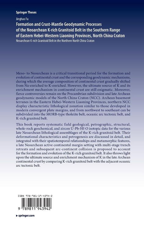 Produktbild: Formation and Crust-Mantle Geodynamic Processes of the Neoarchean K-rich Granito