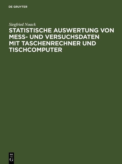 Produktbild: Statistische Auswertung von Mess- und Versuchsdaten mit Taschenrechner und Tischcomputer