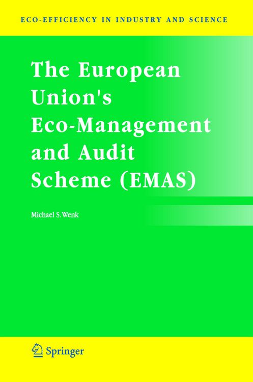 Produktbild: The European Union's Eco-Management and Audit Scheme (EMAS)