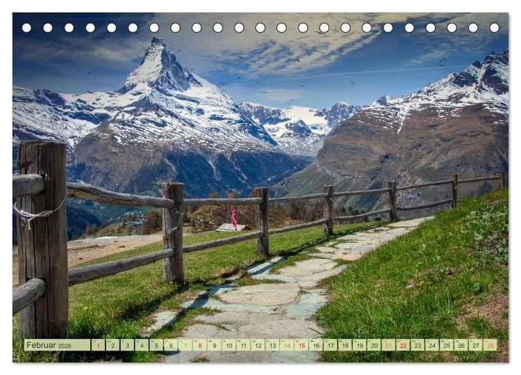 Produktbild: Wandern - die Welt erwartet Dich (Tischkalender 2026 DIN A5 quer), CALVENDO Monatskalender
