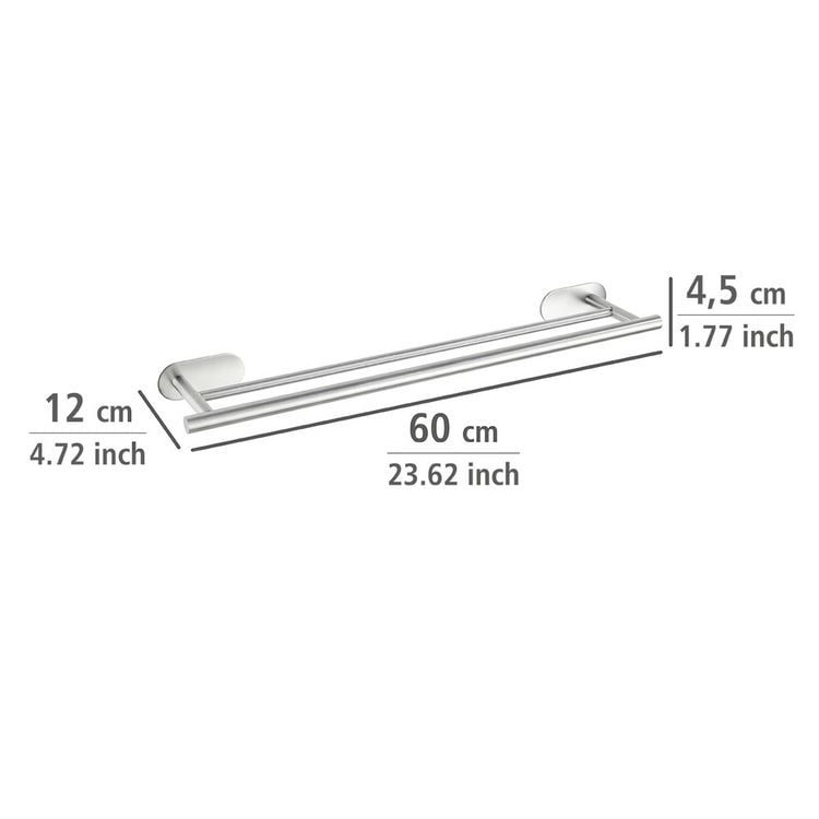 Produktbild: Turbo-Loc&reg; Badetuchstange Duo Mod. Orea Matt, 60 cm, Befestigen ohne bohren
