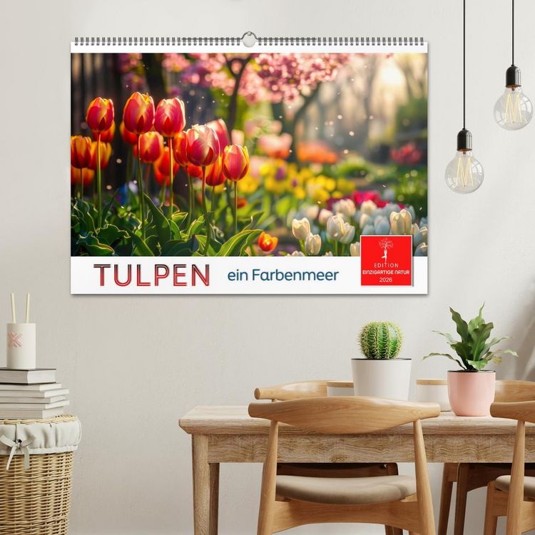 Produktbild: Tulpen - ein Farbenmeer (Wandkalender 2026 DIN A2 quer), CALVENDO Monatskalender
