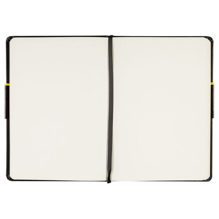 Produktbild: Idena Notizbuch 80g/m&sup2; blanko schwarz DIN A5 192 Seiten