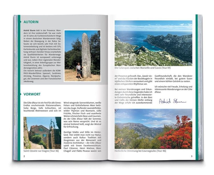 Produktbild: KOMPASS Wanderf&uuml;hrer C&ocirc;te d'Azur, Die sch&ouml;nsten K&uuml;sten- und Bergwanderungen, 50 Touren
