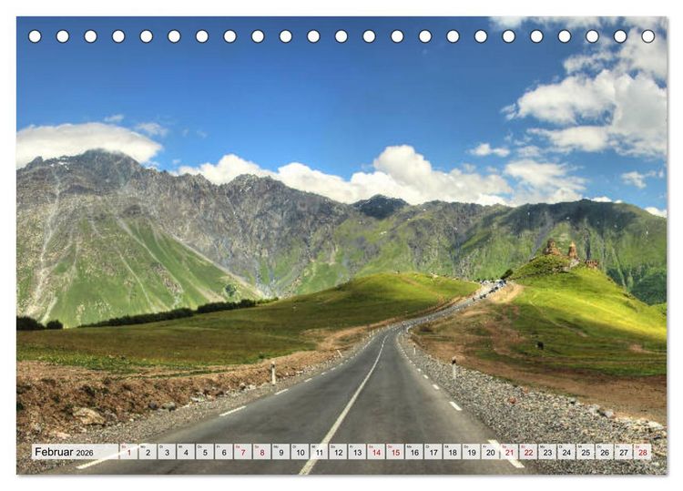Produktbild: Georgien - Kirchen Kl&ouml;ster Kaukasus (Tischkalender 2026 DIN A5 quer), CALVENDO Monatskalender
