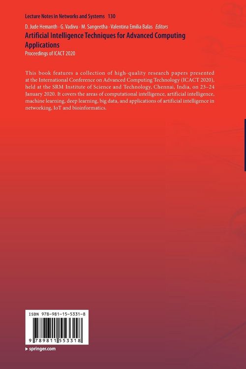 Produktbild: Artificial Intelligence Techniques for Advanced Computing Applications
