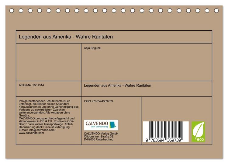 Produktbild: Legenden aus Amerika - Wahre Rarit&auml;ten (Tischkalender 2027 DIN A5 quer), CALVENDO Monatskalender