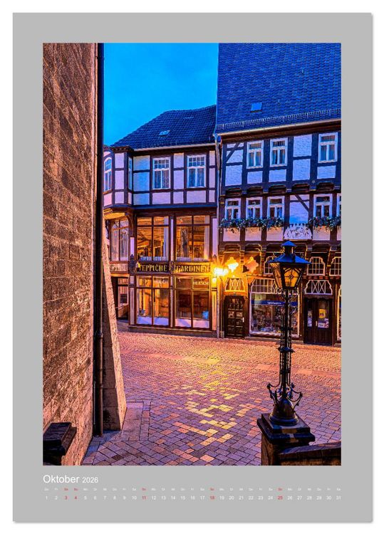 Produktbild: Quedlinburg - K&ouml;nigspfalz & Mitglied der Hanse (Tischkalender 2026 DIN A5 hoch), CALVENDO Monatskalender