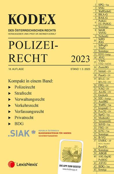 Produktbild: KODEX Polizeirecht 2023 - inkl. App
