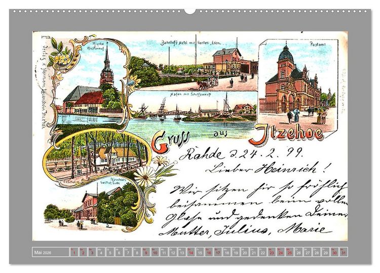 Produktbild: Gru&szlig; aus Itzehoe (hochwertiger Premium Wandkalender 2026 DIN A2 quer), Kunstdruck in Hochglanz