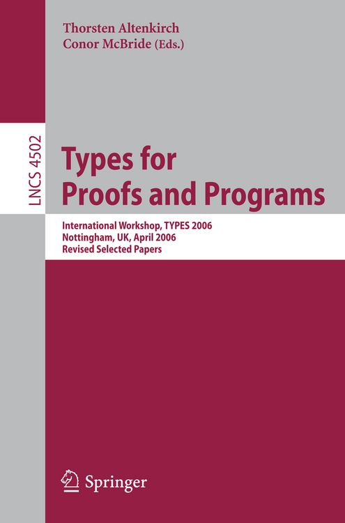 Produktbild: Types for Proofs and Programs