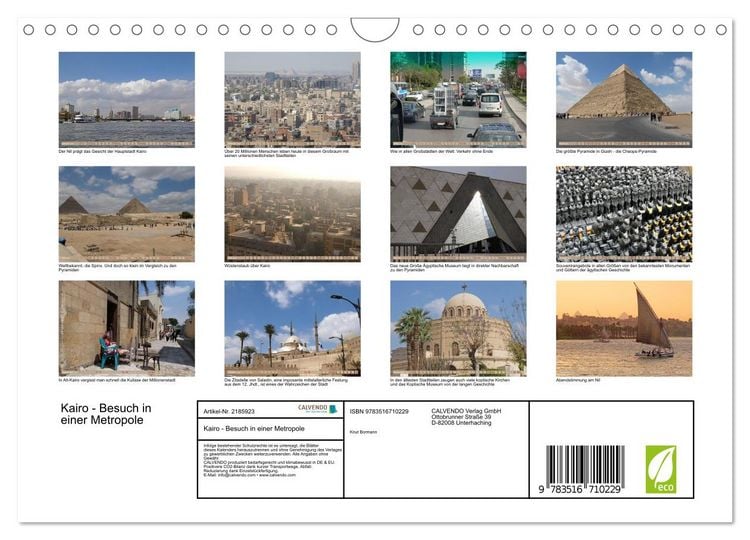 Produktbild: Kairo - Besuch in einer Metropole (Wandkalender 2026 DIN A4 quer), CALVENDO Monatskalender