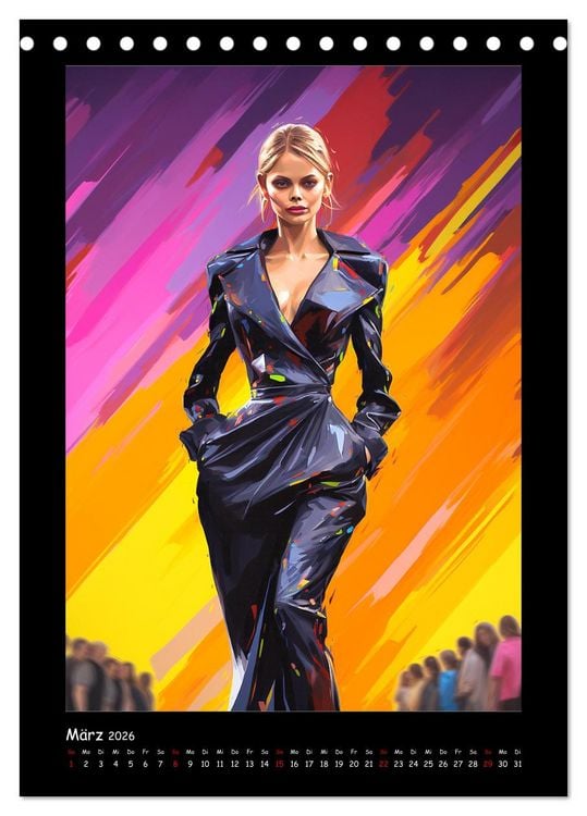 Produktbild: Cat Walk. Paintings (Tischkalender 2026 DIN A5 hoch), CALVENDO Monatskalender