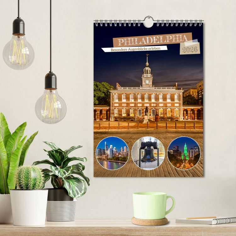 Produktbild: PHILADELPHIA Besondere Augenblicke erleben (Wandkalender 2026 DIN A4 hoch), CALVENDO Monatskalender