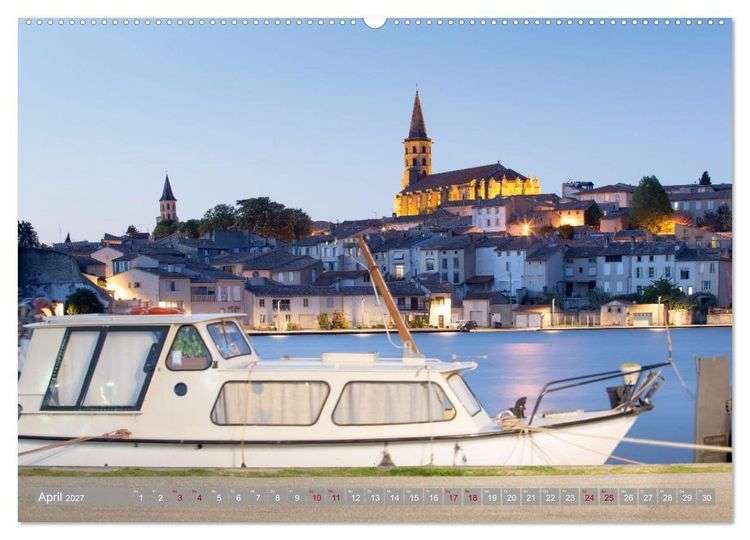Produktbild: Hausbooturlaub Frankreich - Canal du Midi (hochwertiger Premium Wandkalender 2027 DIN A2 quer), Kunstdruck in Hochglanz