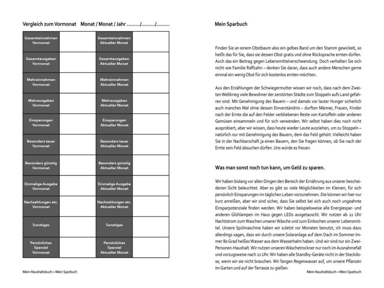 Produktbild: Mein Haushaltsbuch = Mein Sparbuch