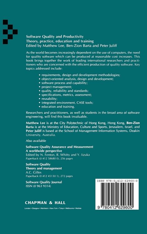 Produktbild: Software Quality and Productivity