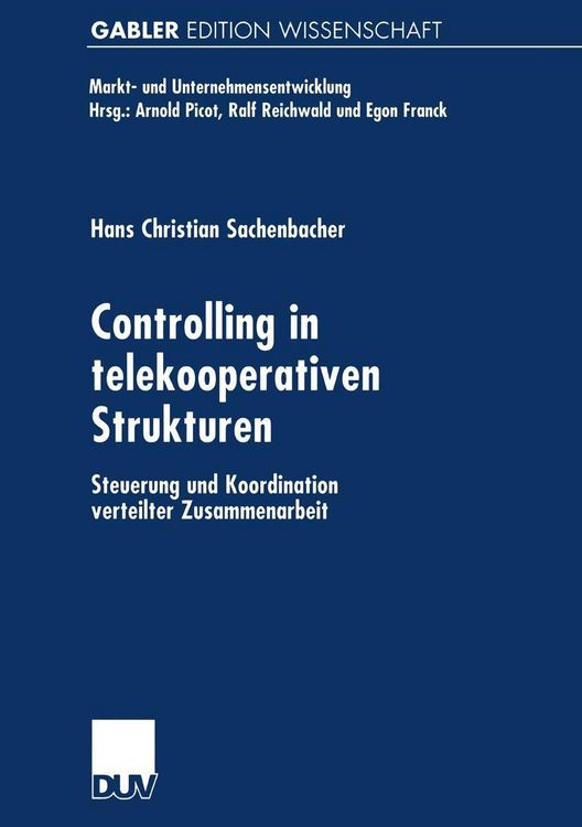 Produktbild: Controlling in telekooperativen Strukturen
