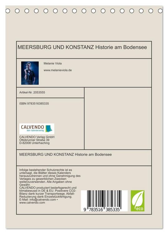 Produktbild: MEERSBURG UND KONSTANZ Historie am Bodensee (Tischkalender 2026 DIN A5 hoch), CALVENDO Monatskalender