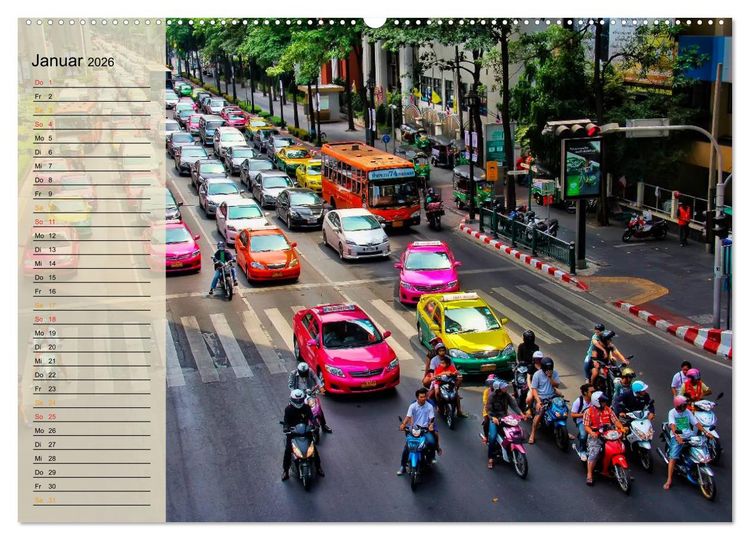 Produktbild: Bangkok - K&ouml;nigreich Thailand (hochwertiger Premium Wandkalender 2026 DIN A2 quer), Kunstdruck in Hochglanz