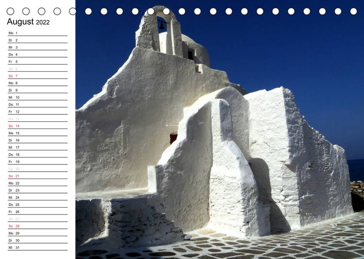 Produktbild: MYKONOS - Insel der Winde (Tischkalender 2022 DIN A5 quer)