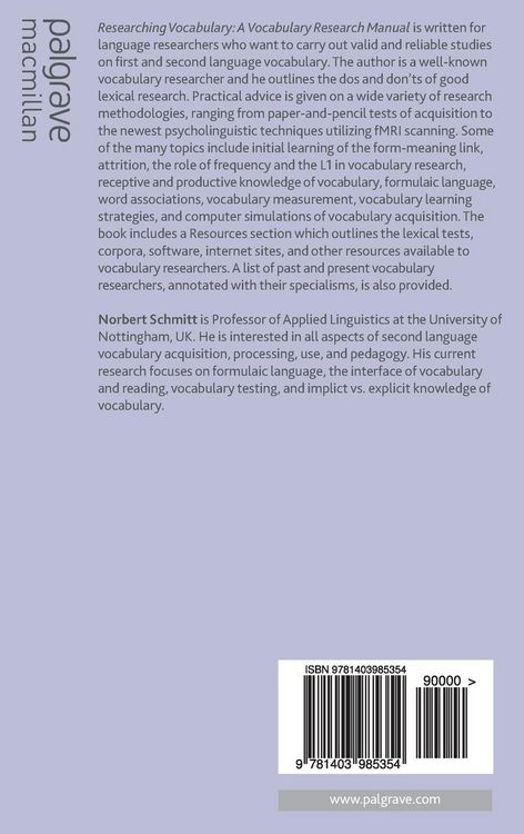 Produktbild: Researching Vocabulary