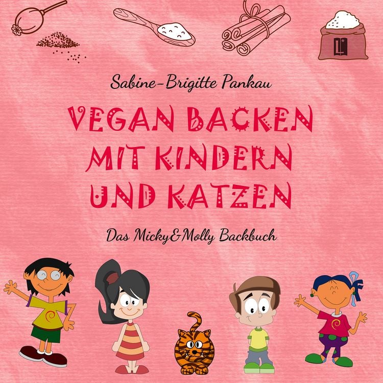 Produktbild: Vegan backen mit Kindern und Katzen